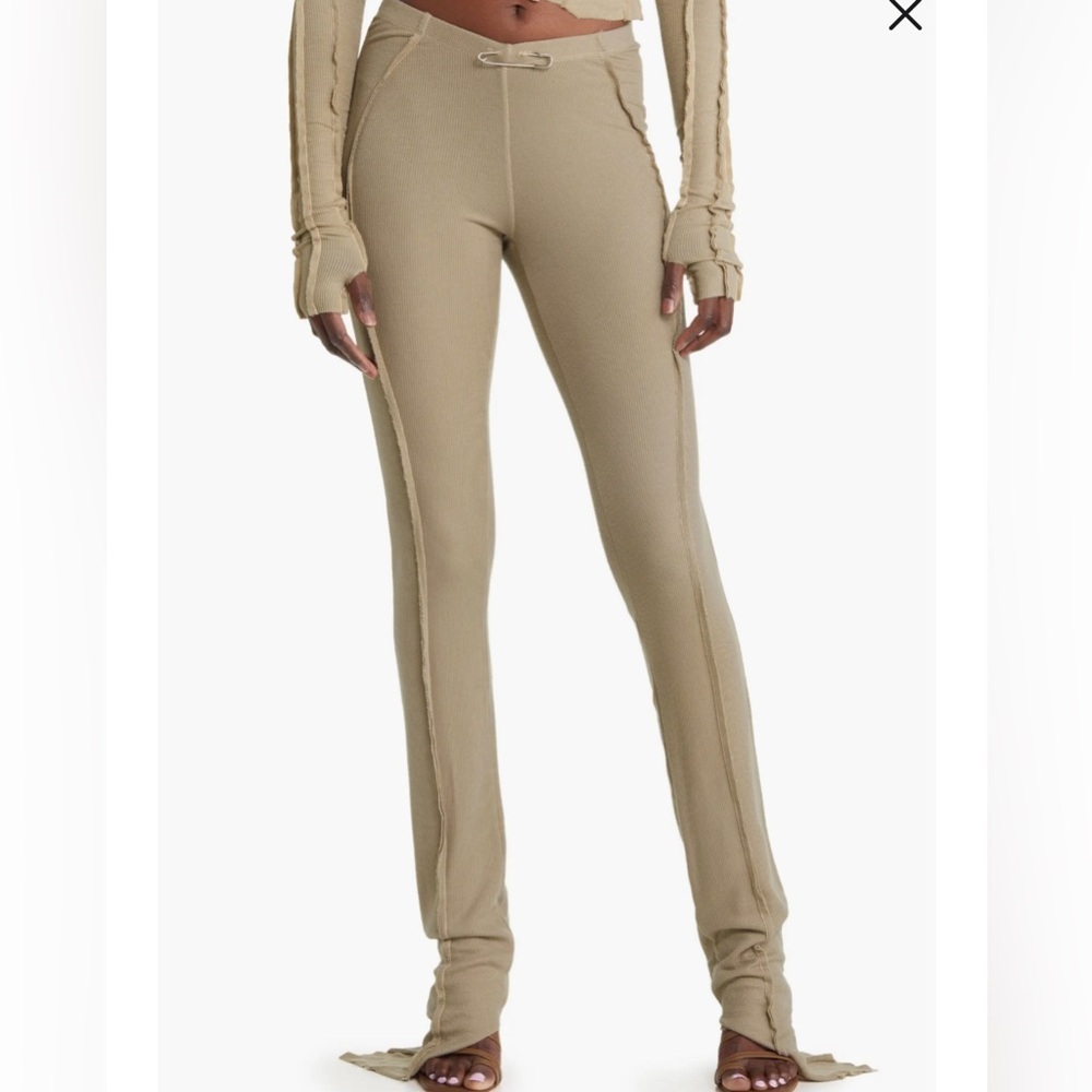 SAMI MIRO VINTAGE Asymmetric Extralong Rib Pants